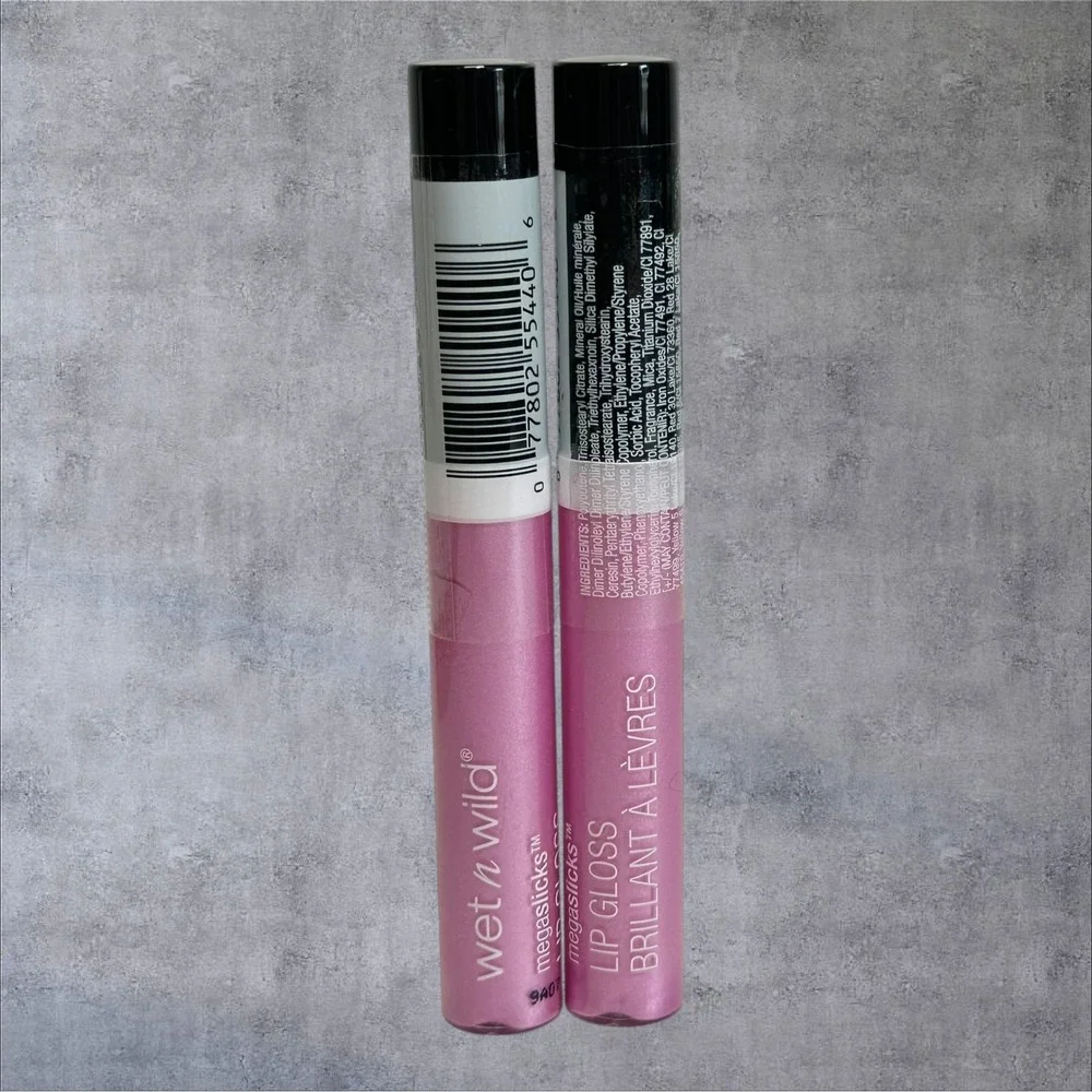 Wet n‎ Wild MegaSlicks Lip Gloss 544 Sinless Lot 2 Berried Treasure Pink NEW